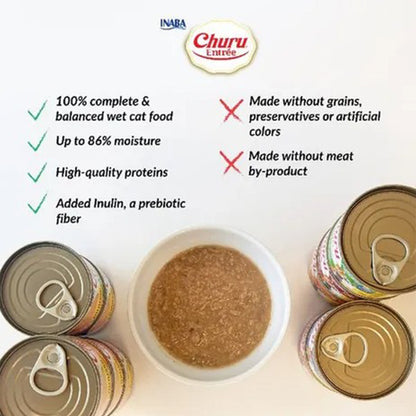 INABA Churu Entree Mousse Tuna Recipe Cat Canned Food 156g