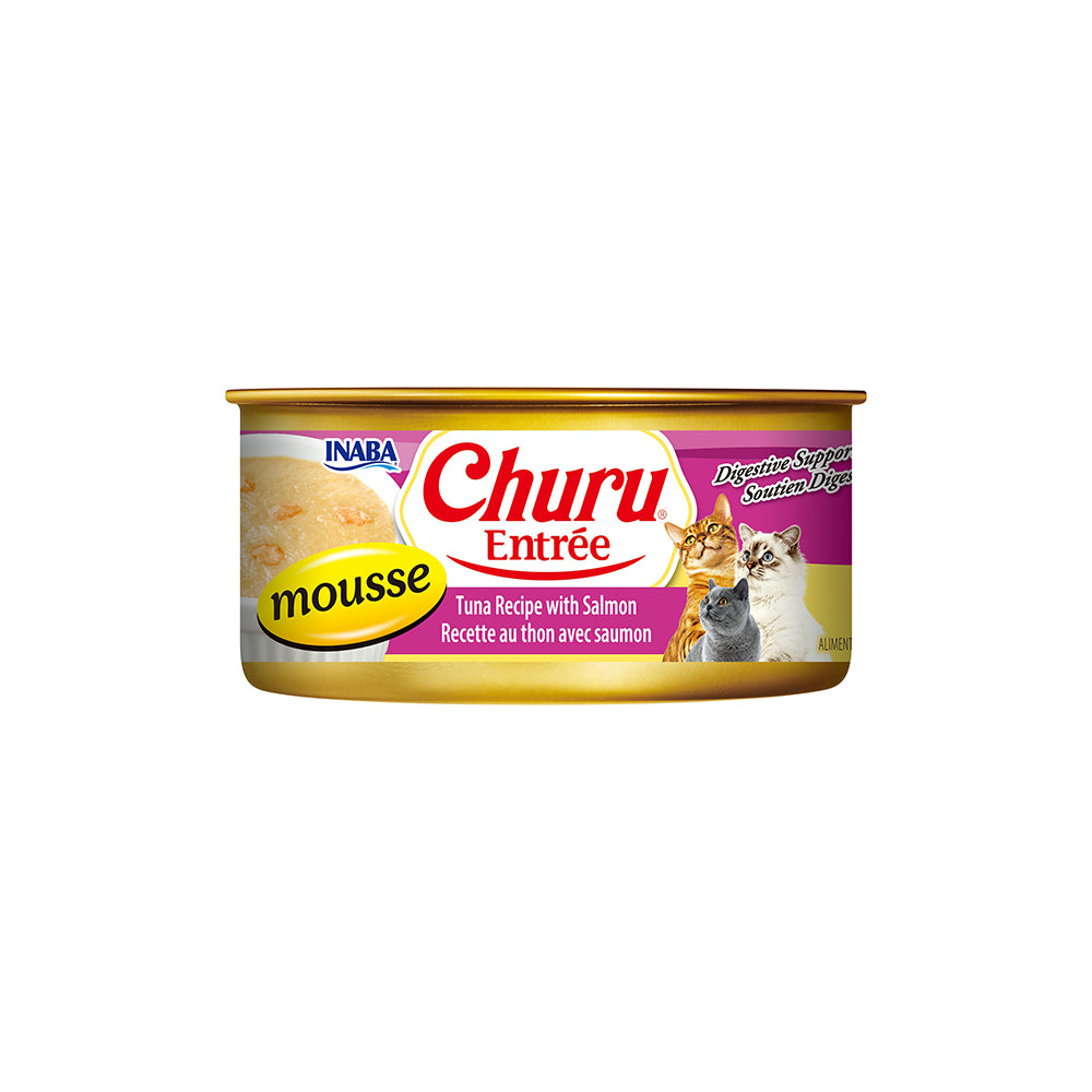 INABA Churu Entree Mousse Tuna Recipe with Salmon Cat Canned Food 156g