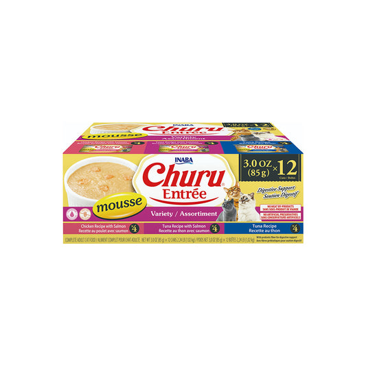 INABA Churu Entree Mousse Variety Pack Cat Canned Food 85g x 12
