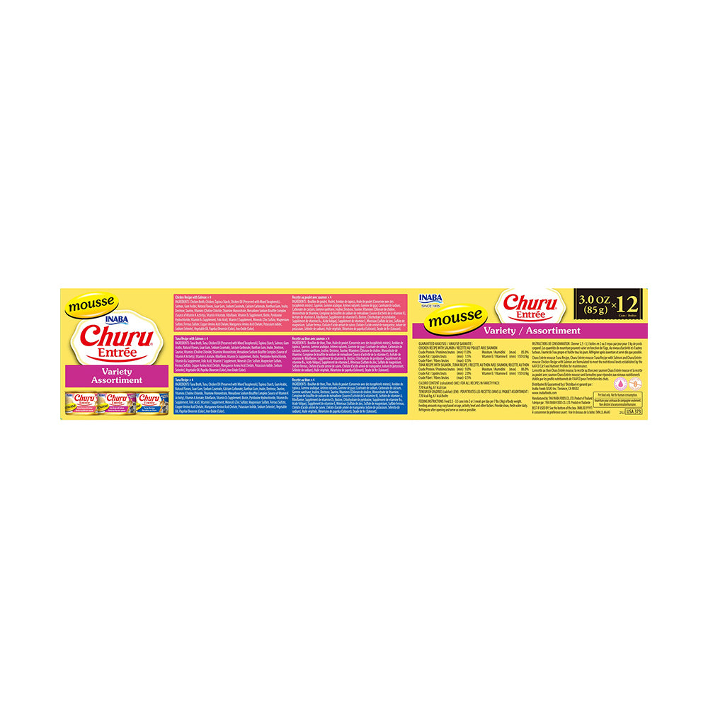 INABA Churu Entree Mousse Variety Pack Cat Canned Food 85g x 12