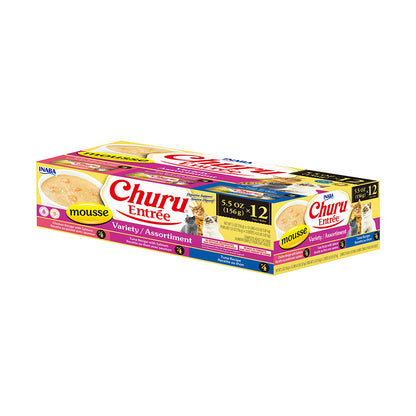 INABA Churu Entree Mousse Variety Pack Cat Canned Food 156g x 12