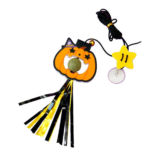 Cartoon Hallowmas With Elastic Swing & Catnip Ball Cat Toy