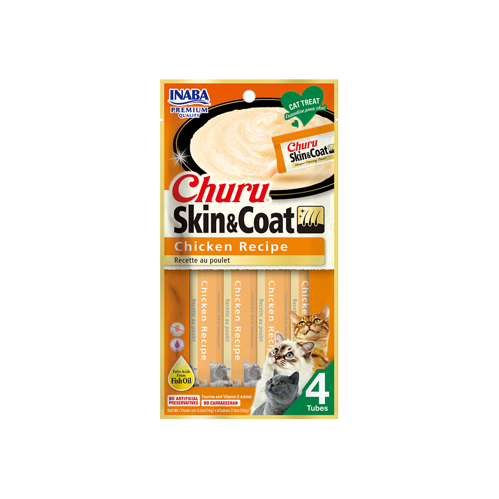 INABA Churu Skin & Coat Chicken 56g  (14g x 4) USA-672