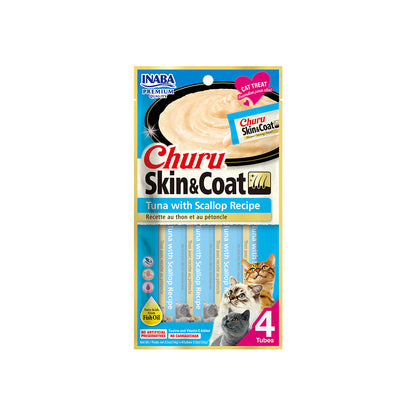 INABA Churu Skin & Coat Tuna With Scallop 56g (14g x 4) USA-673