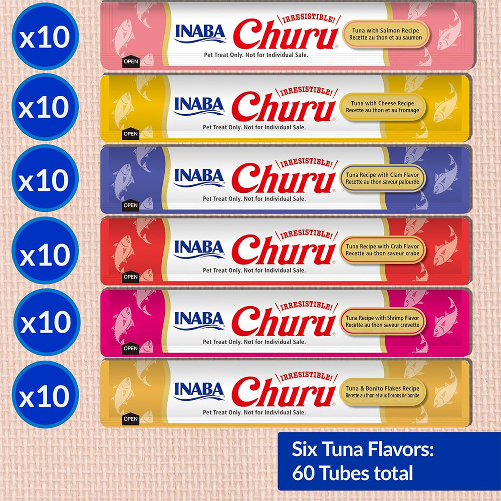 INABA Churu Tuna Variety Box Cat Treats 14gx60pcs