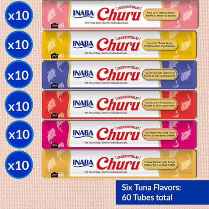 INABA Churu Tuna Variety Box Cat Treats 14gx60pcs