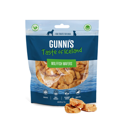 GUNNI'S Wolffish Wafers Dog Treats 85g