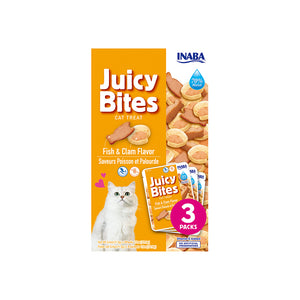 INABA Juicy Bites Fish & Clam Cat Treats 33.9g (11.3g x 3)