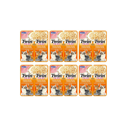 INABA Twin Packs Chicken in Chicken Flavored Broth Cat Treats 2x40g