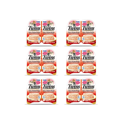 INABA Twins Tuna & Chicken Recipe Cat Treats 2x35g