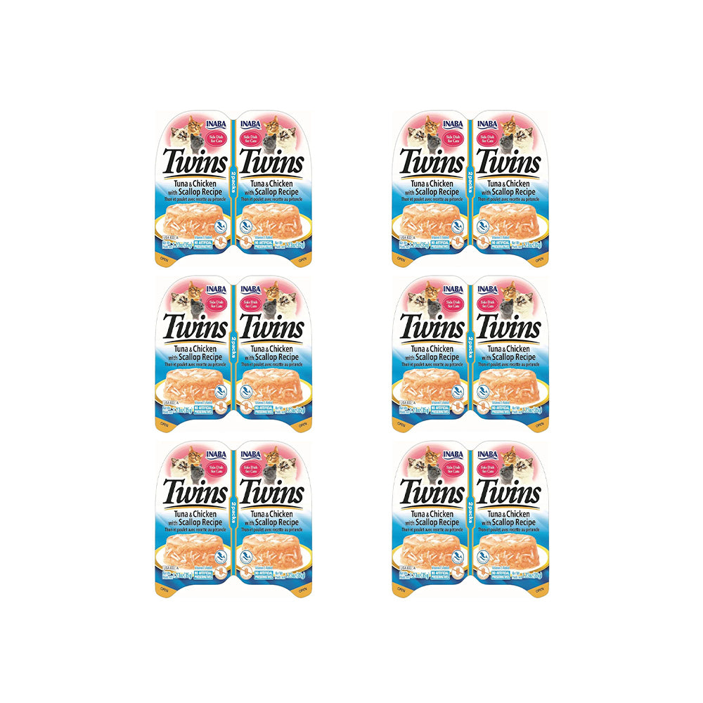 INABA Twins Tuna & Chicken with Scallop Recipe Jelly Cat Treats 2x35g
