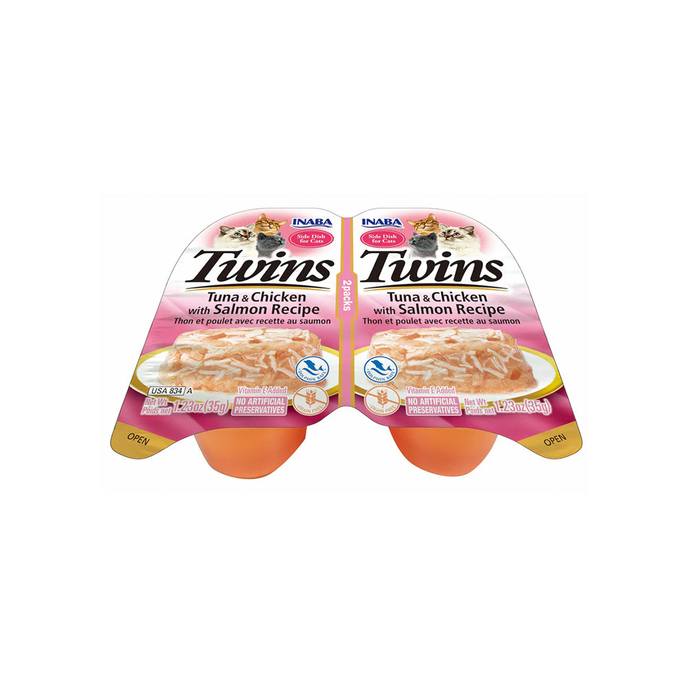 INABA Twins Tuna & Chicken With Salmon Recipe 70g (35g x 2) USA-834