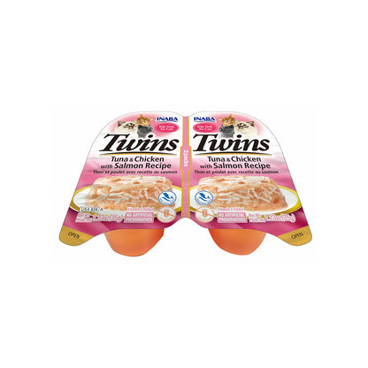 INABA Twins Tuna & Chicken With Salmon Recipe 70g (35g x 2) USA-834