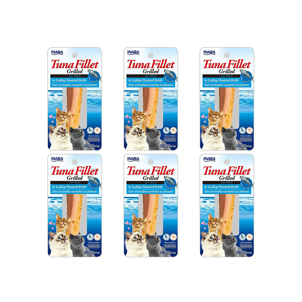 INABA Grilled Tuna Fillet In Scallop Flavored Broth Cat Treats 15g