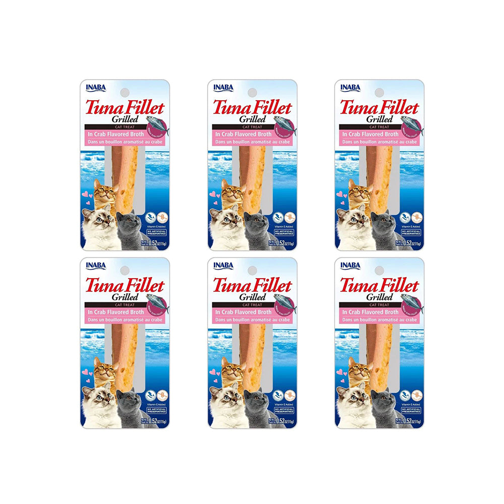 INABA Grilled Tuna Fillet In Crab Flavored Broth Cat Treats 15g