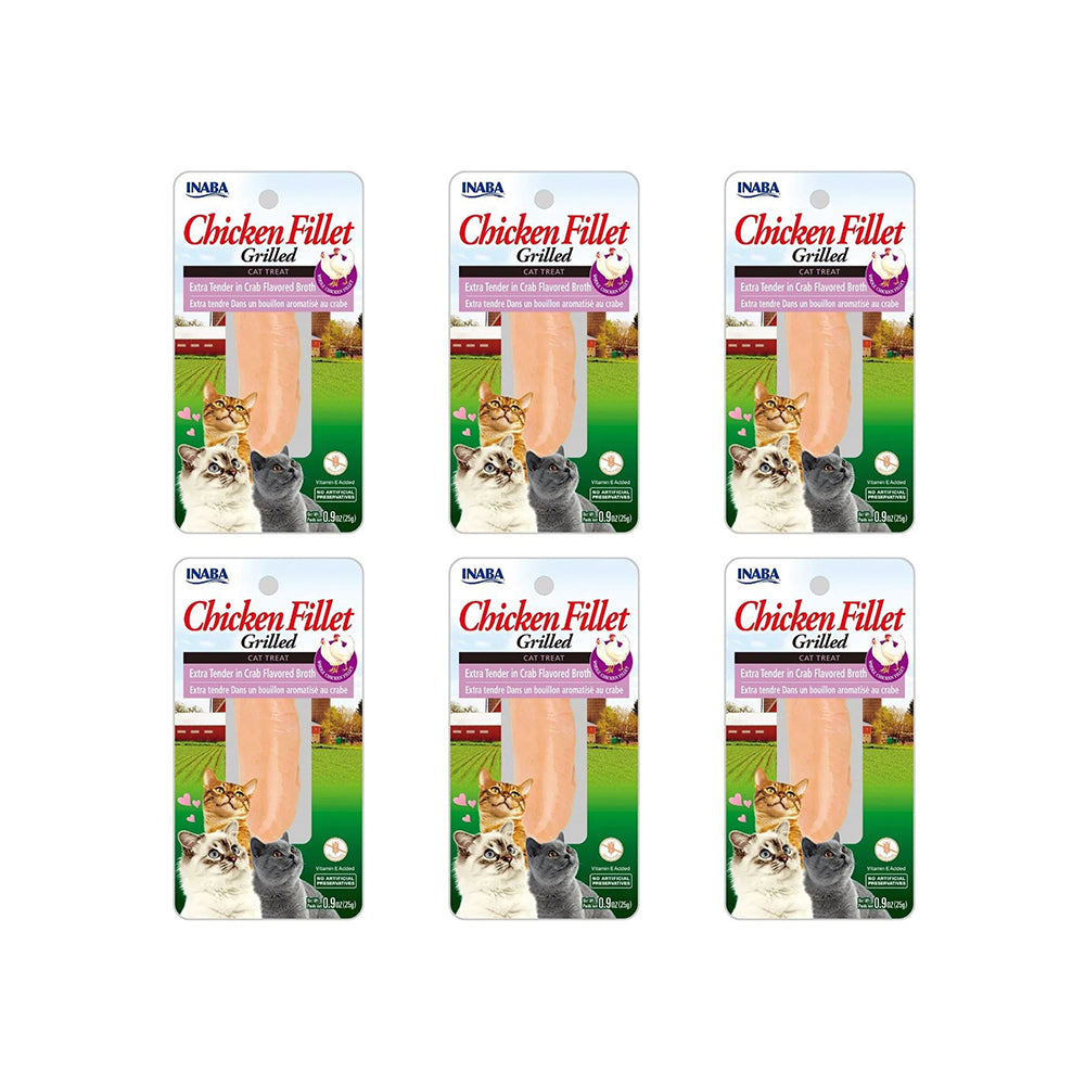 INABA Grilled Chicken Fillet Extra Tender In Crab Flavored Broth Cat Treats 25g