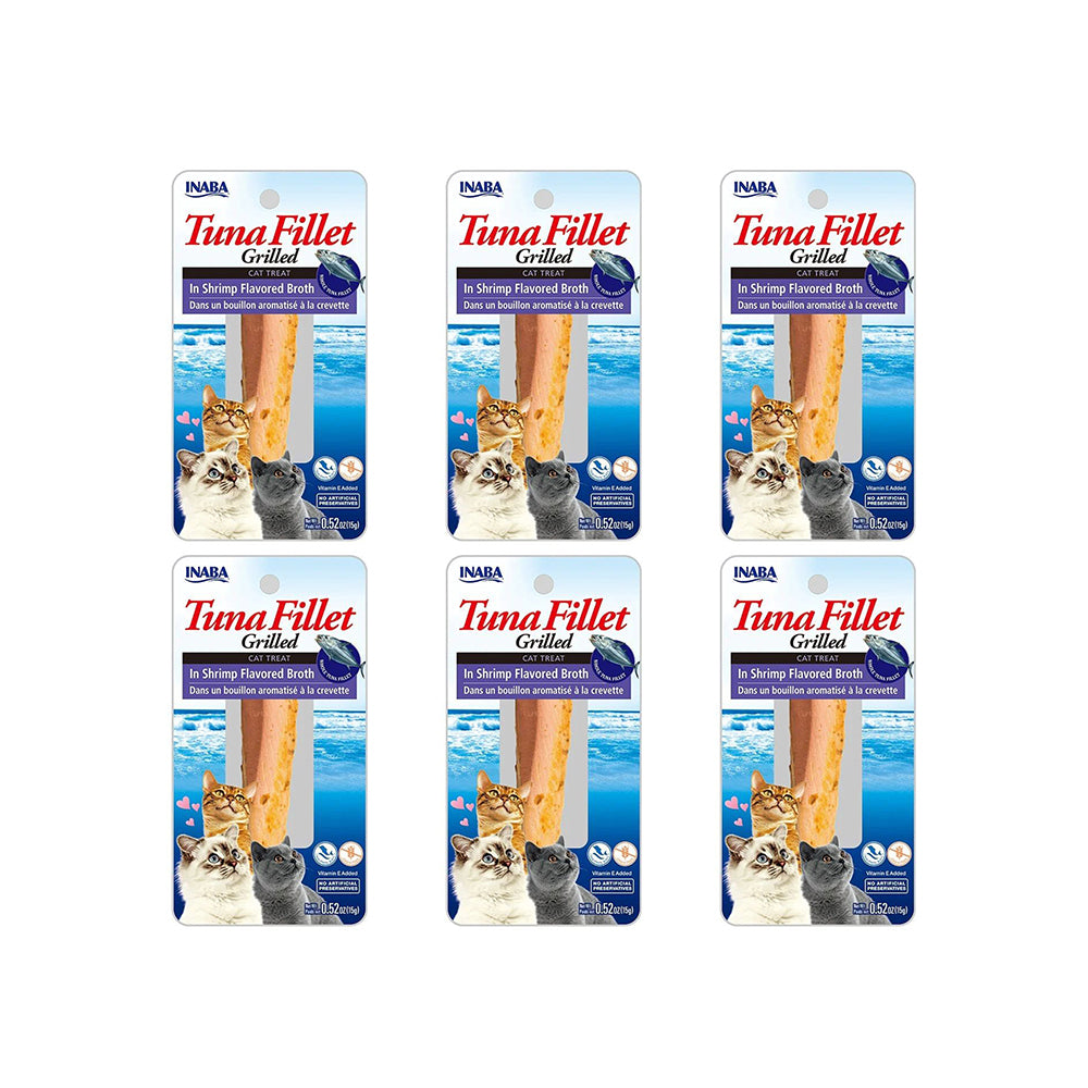 INABA Grilled Tuna Fillet In Shrimp Flavored Broth Cat Treats 15g