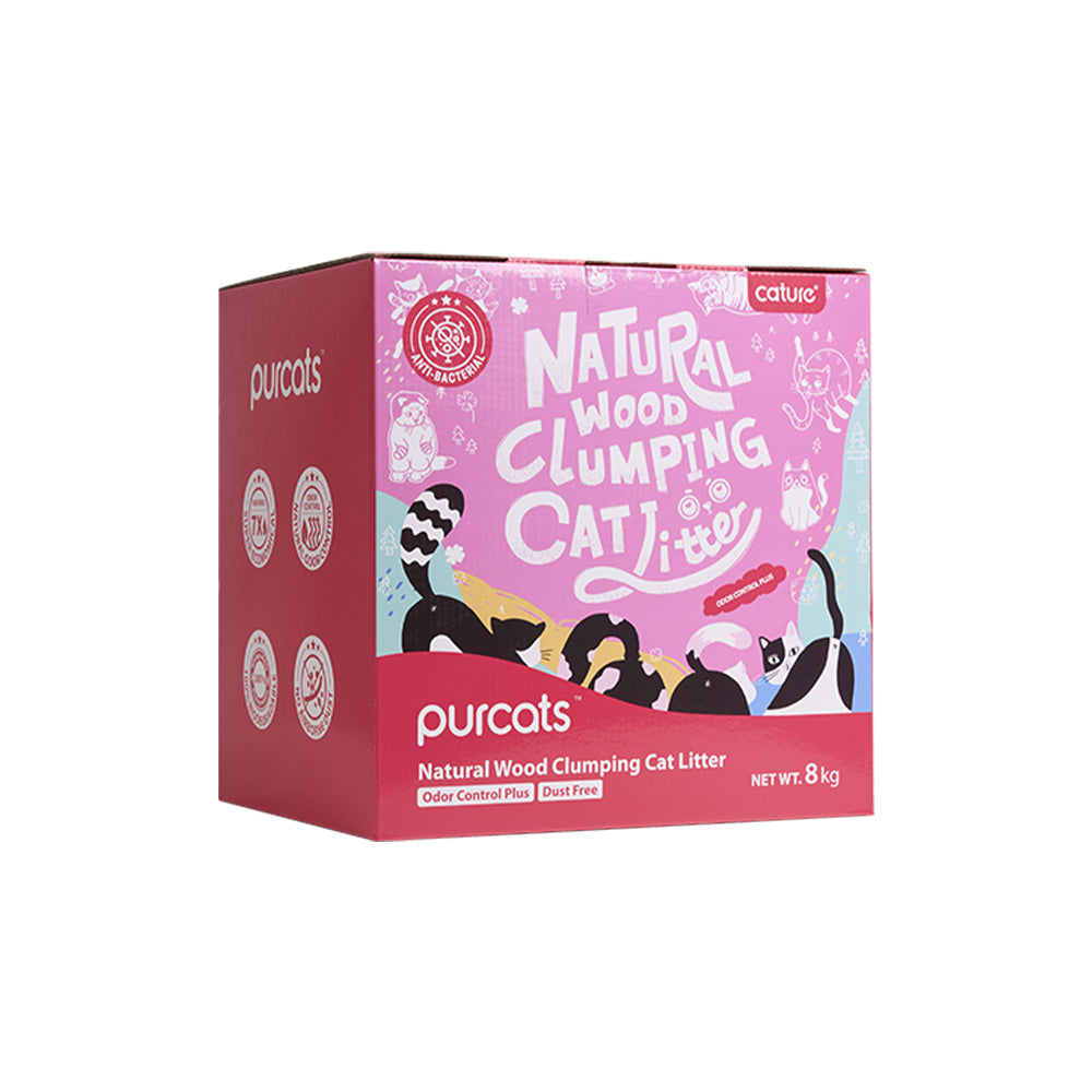 CATURE Odour Control Plus Wood Clumping Cat Litter 8kg