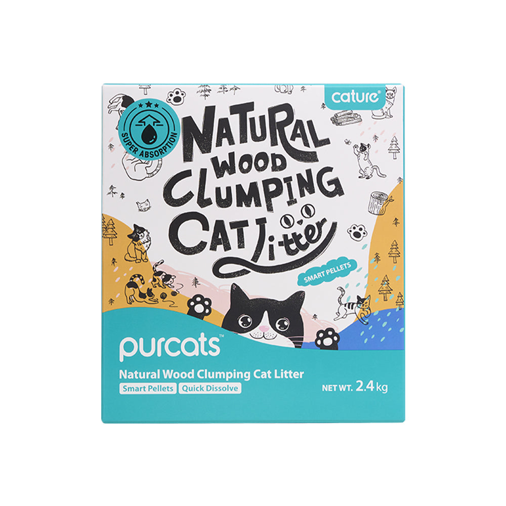 CATURE Wood Smart Pellets Clumping Boxed Cat Litter 2.4kg/6L
