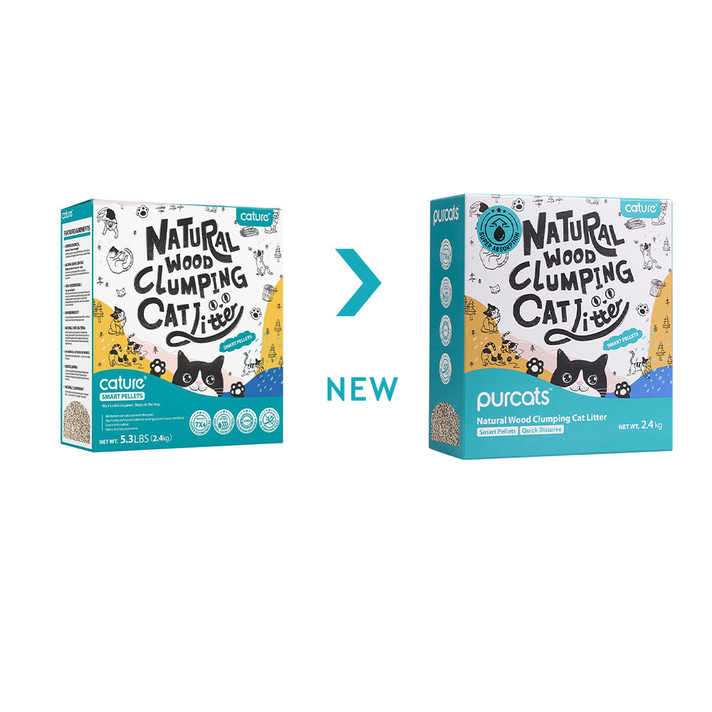 CATURE Wood Smart Pellets Clumping Boxed Cat Litter 2.4kg/6L