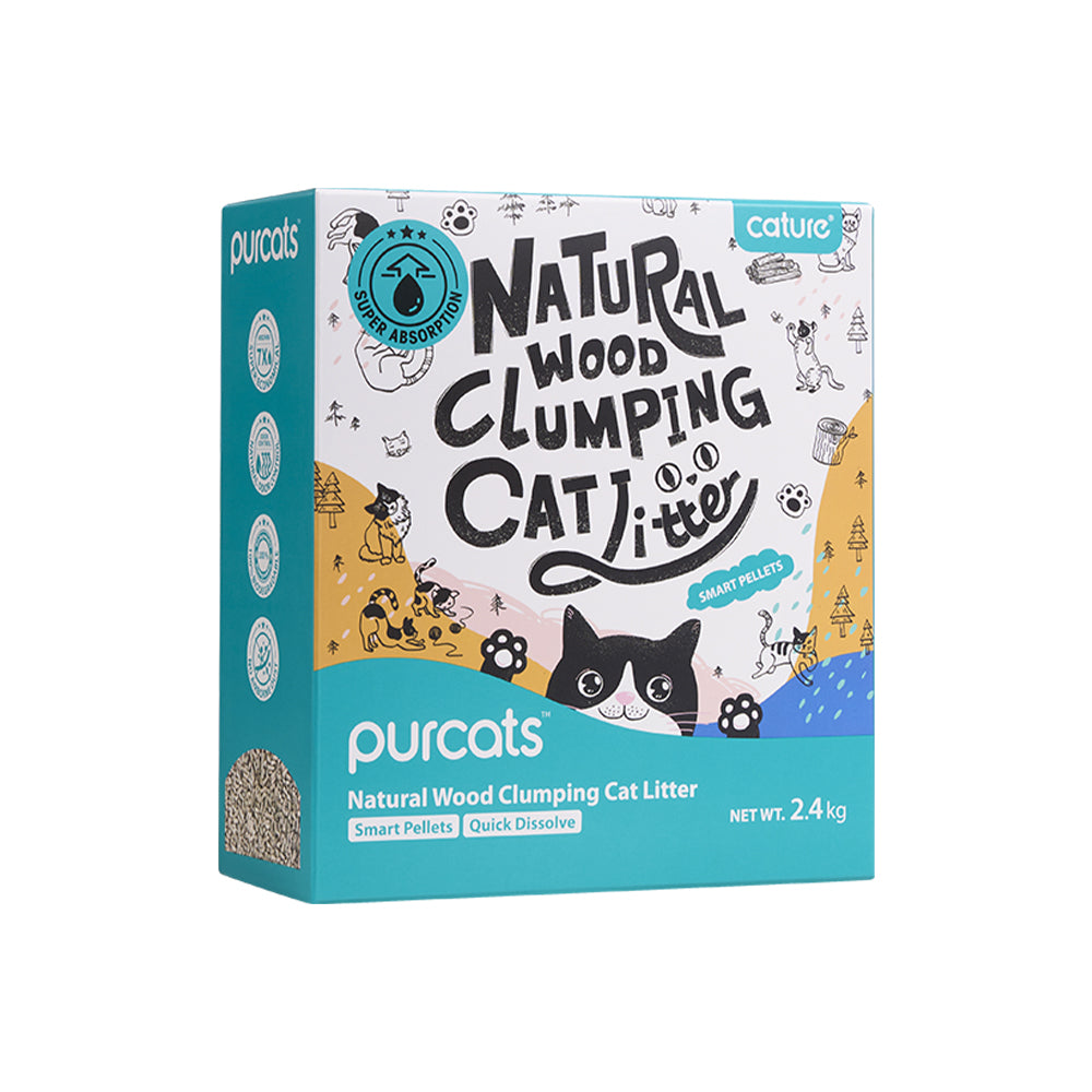 CATURE Wood Smart Pellets Clumping Boxed Cat Litter 2.4kg/6L