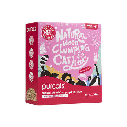 CATURE Carbon Odour Control Plus Wood Clumping Cat Litter 2.4kg/6L