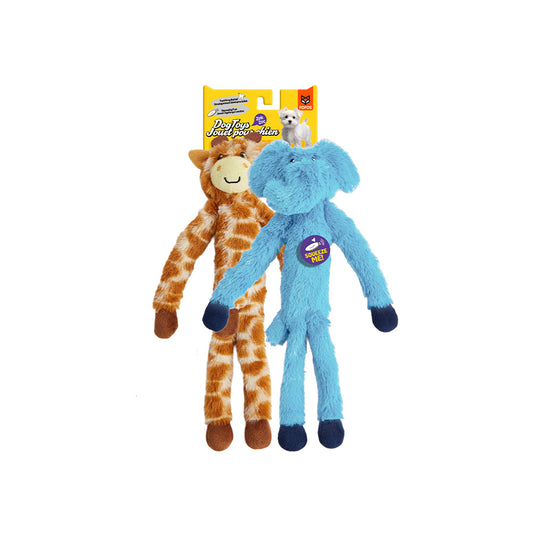 FOFOS Elephant&Giraffe Dog Squeaky Toy 2pcs