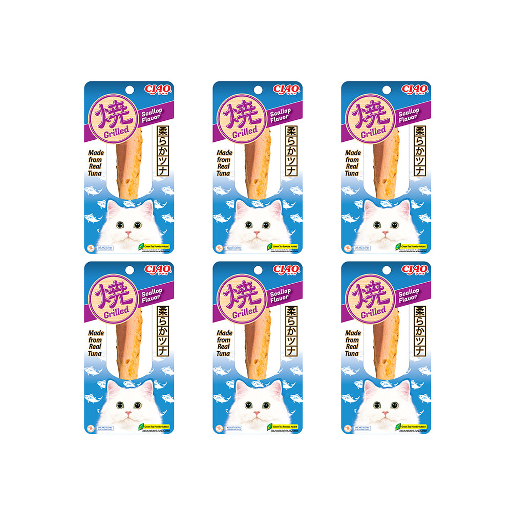 CIAO Grilled Tuna In Scallop Flavor Broth Cat Training and Reward Treats 15g