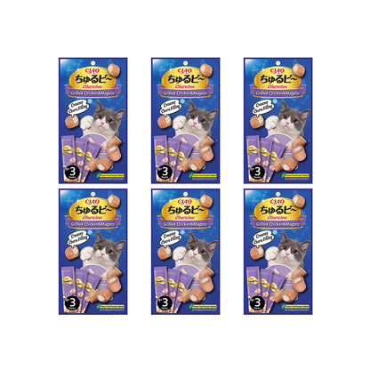 CIAO Churu Bee Grilled Chicken Maguro Cat Treats 3x10g