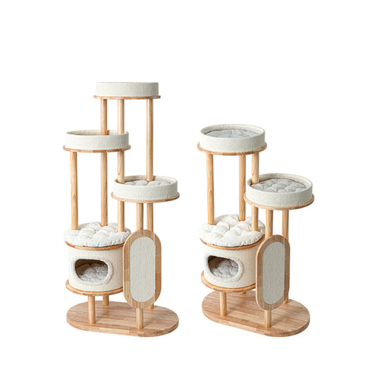 HONEYPOTCAT Varnished Solid Wood Cat Perch