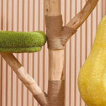 CMISSTREE Three-Level Cat Tree Wth Pear-Shaped Hammock And Cat House