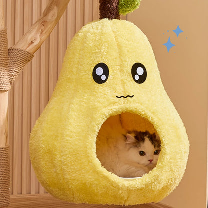 CMISSTREE Three-Level Cat Tree Wth Pear-Shaped Hammock And Cat House