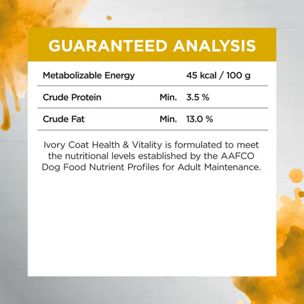 IVORY COAT Inspired By Raw Health & Vitality Wet Dog Food 100g x 9