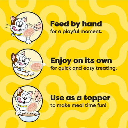 TEMPTATIONS Creamy Spoons Tasty Chicken & Savory Salmon Cat Treats 10g x 4