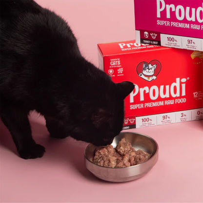 PROUDI Premium Frozen Red Combo Raw Cat Food 1.08kg