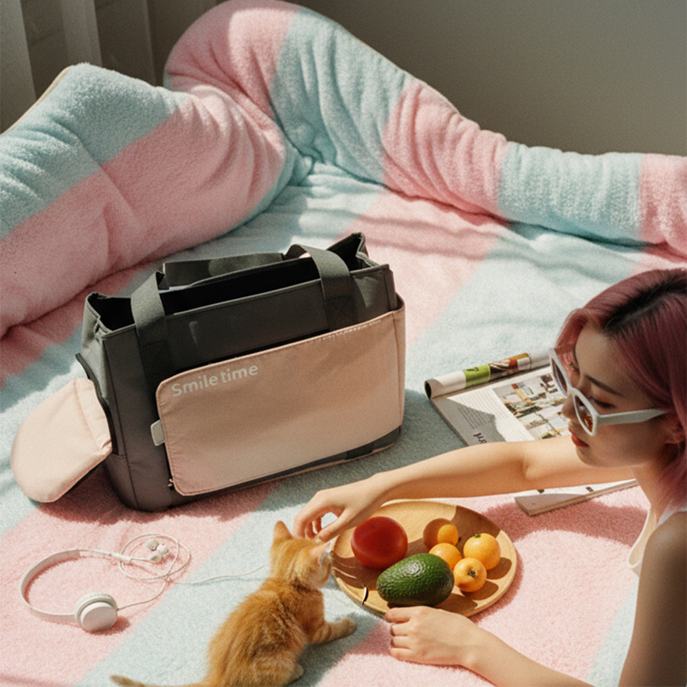 SMILE TIME Ergonomic Head-Out Pet Carrier 40x25x17.5cm