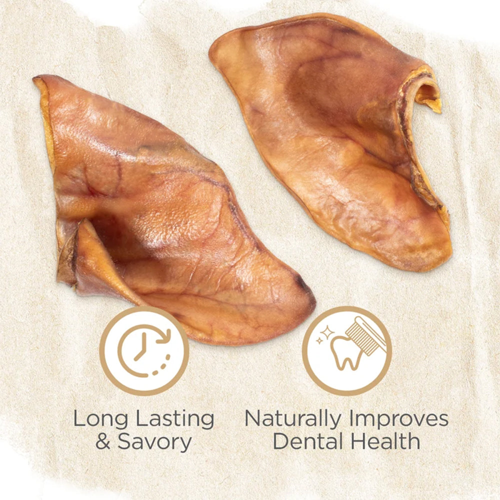 NATURAL FARM Pig Ears Crunchy Natural 8 Count Dog Treats — product