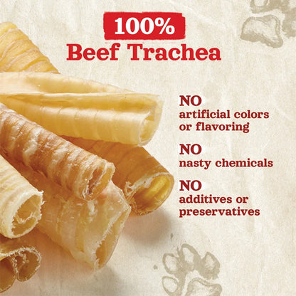 NATURAL FARM Beef Trachea Chews 3"/12 Count Dog Treats — product