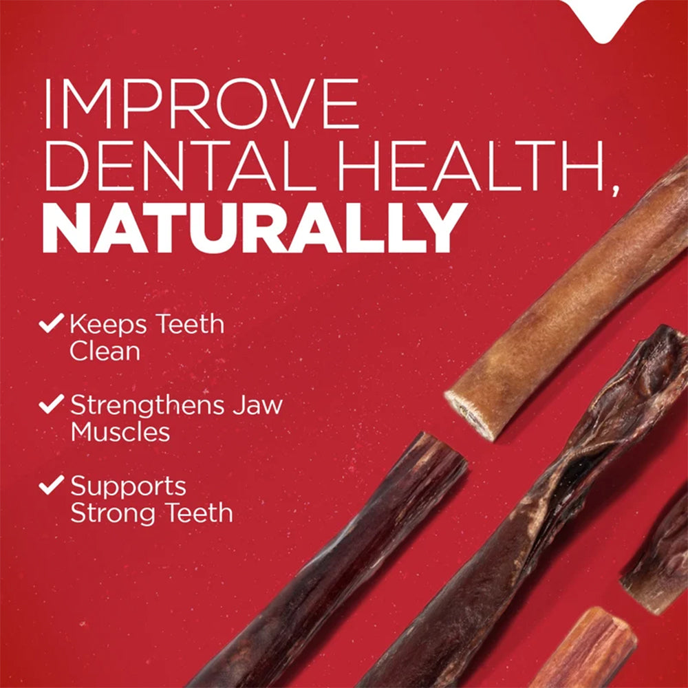 NATURAL FARM Power Bully Sticks 12" /5 Count 2-In-1 Dog Treats — product