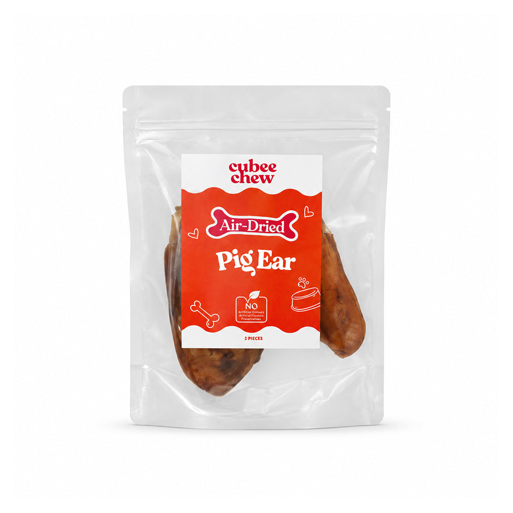 Cubee Chew Air-Dried Pig Ear Dog Treats 2pcs