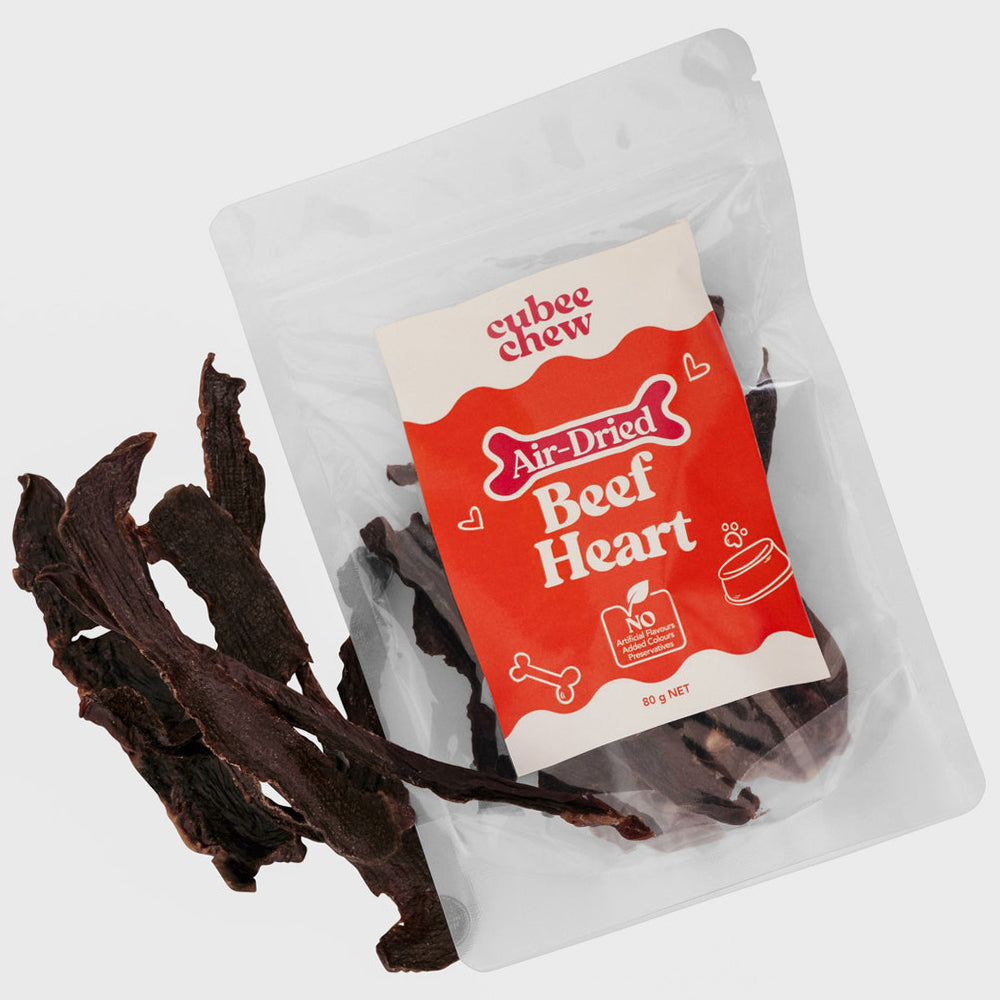 Cubee Chew Air-Dried Beef Heart Dog Treats 80g — view 2