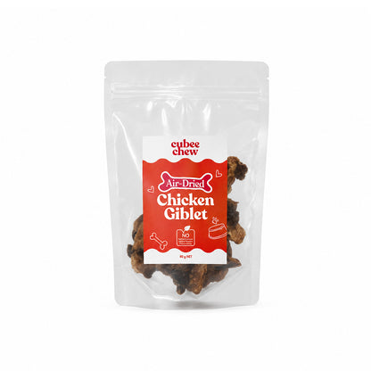 Cubee Chew Air-Dried Chicken Giblets Dog Treats 80g