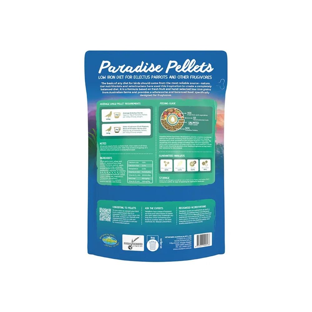 VETAFARM Paradise Pellets Bird Food 2kg