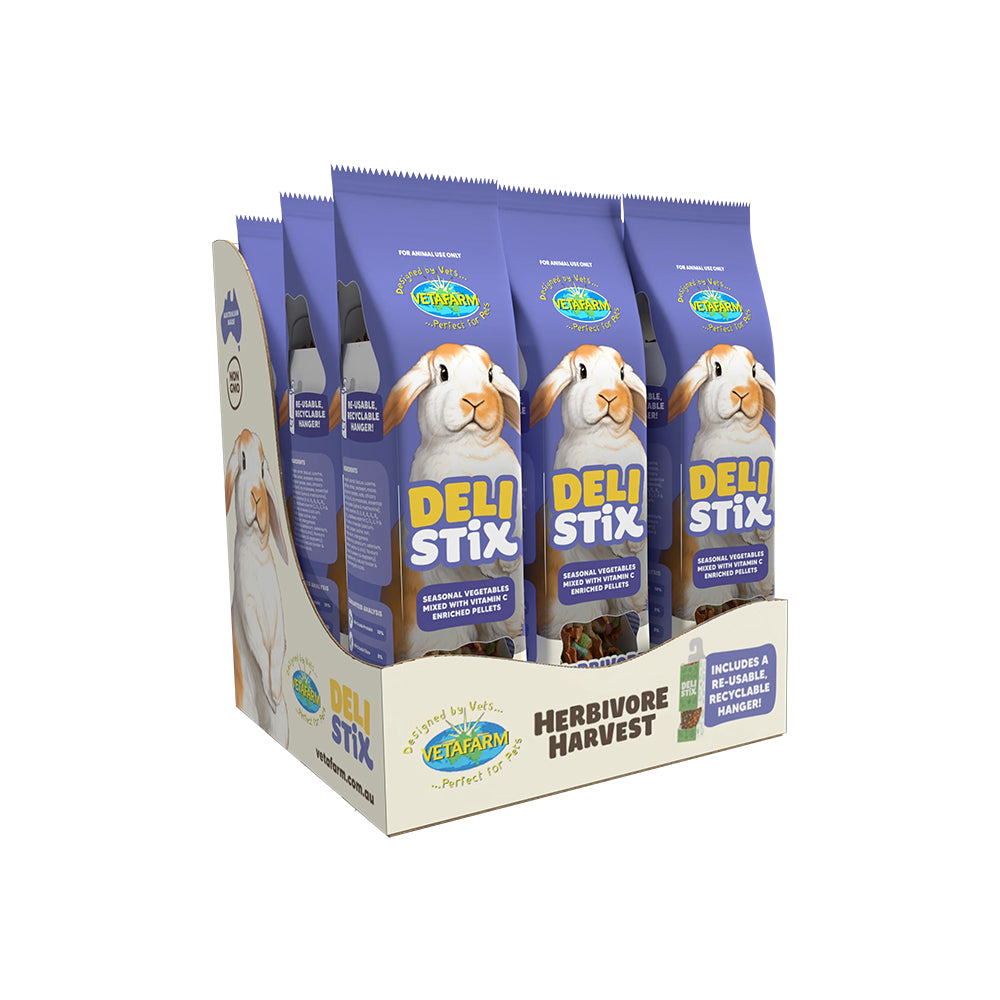 VETAFARM Deli Stix Herbivore Harvest Rabbit and Guinea Pig Treats 70g