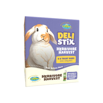 VETAFARM Deli Stix Herbivore Harvest Rabbit and Guinea Pig Treats 70g