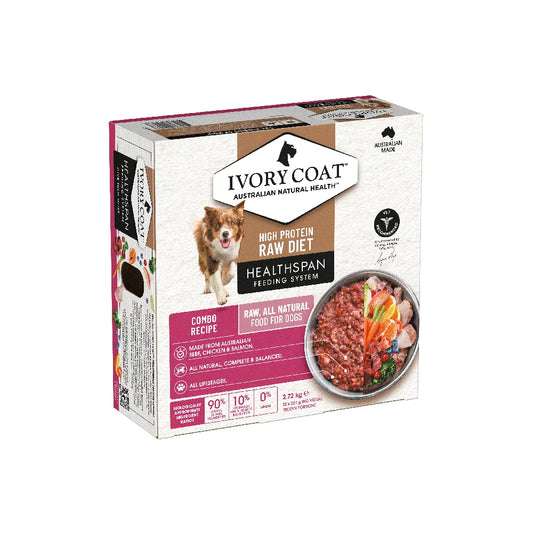 IVORY COAT Healthspan Raw Diet Combo Recipe Frozen Dog Patties 12x227g