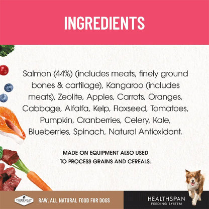 IVORY COAT Healthspan Sensitive Recipe Salmon & Kangaroo Frozen Dog Patties 12x227g