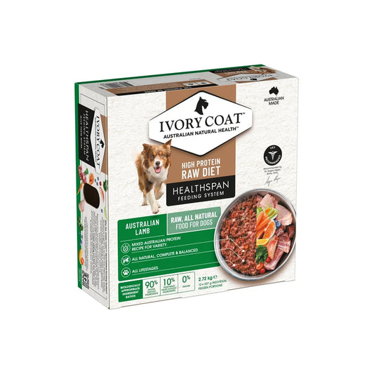 IVORY COAT Healthspan Raw Diet Lamb Frozen Dog Patties 12x227g