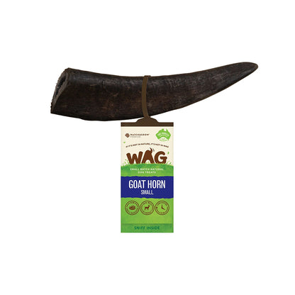WAG Goat Horn Natural Dried Small Single Dog Treat
