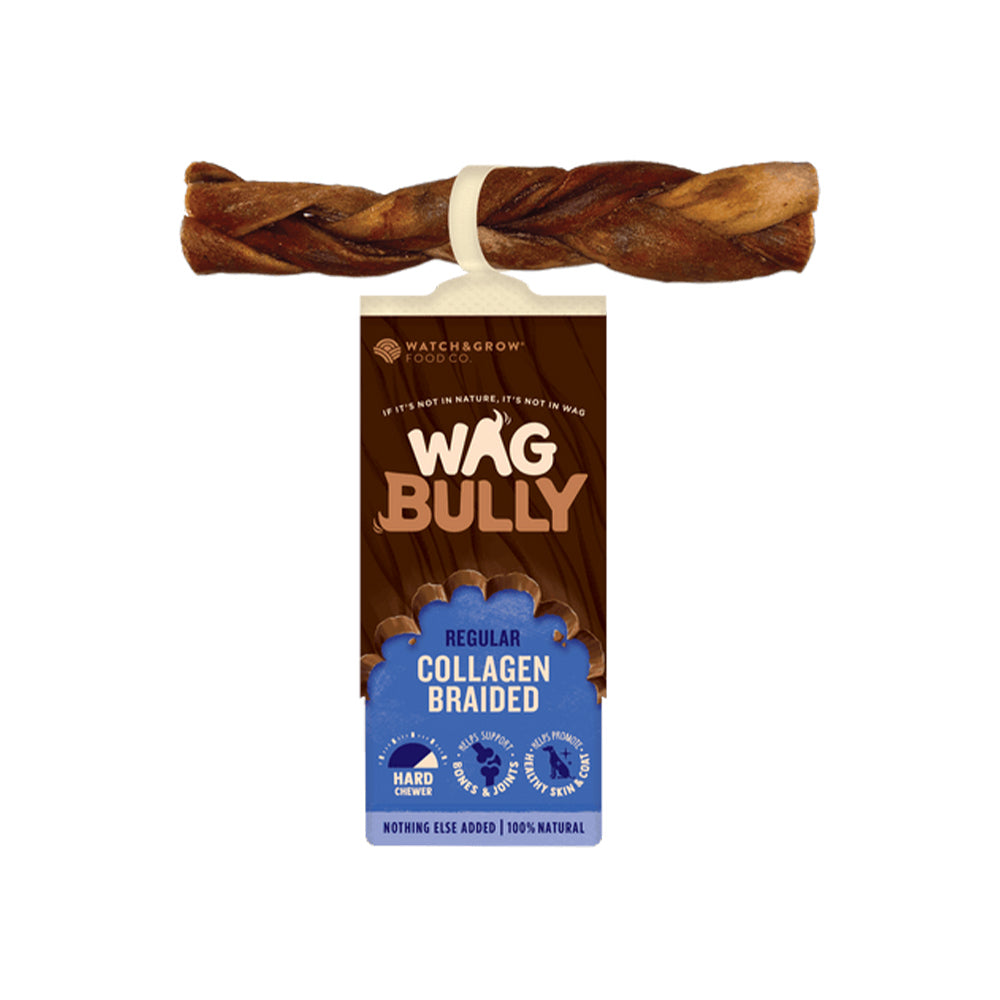 WAG Collagen Stick Braided Regular Dog Treats 1Pc